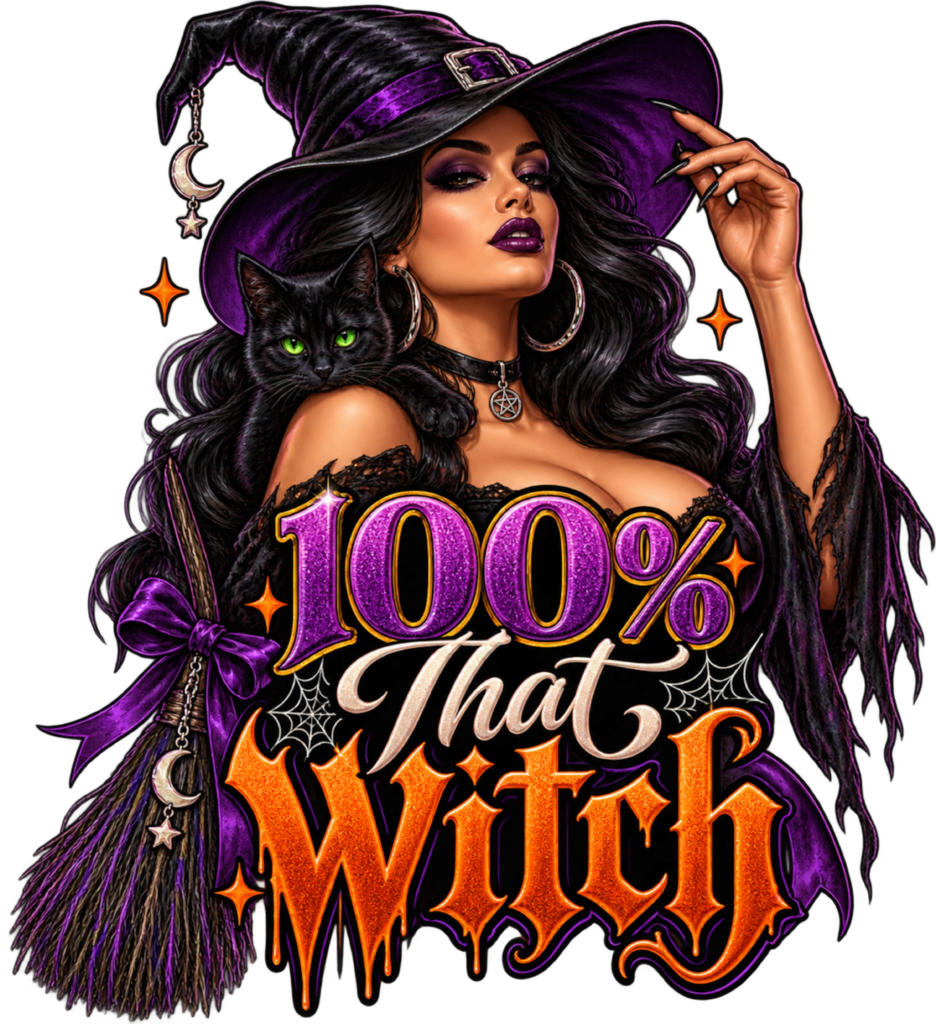 100% That Witch free Halloween PNG design