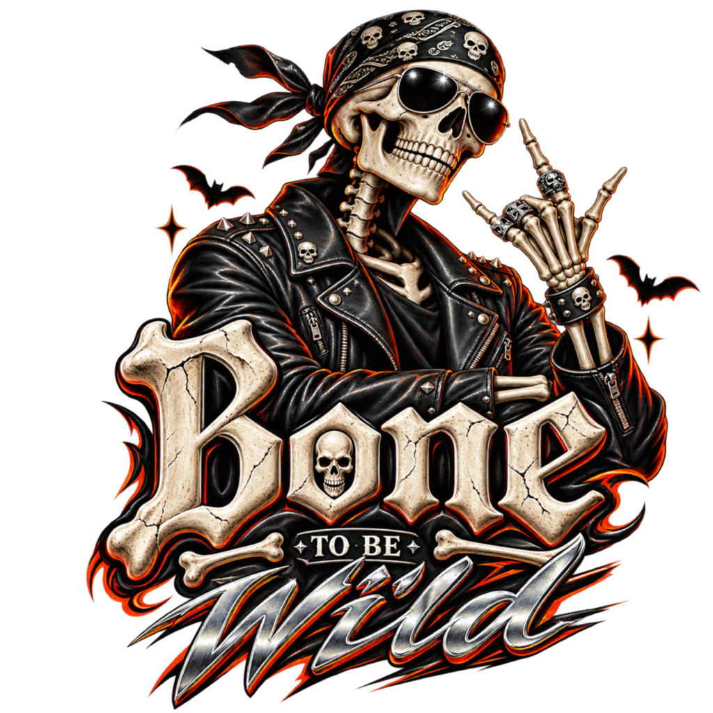 Bone To Be Wild free Halloween PNG design