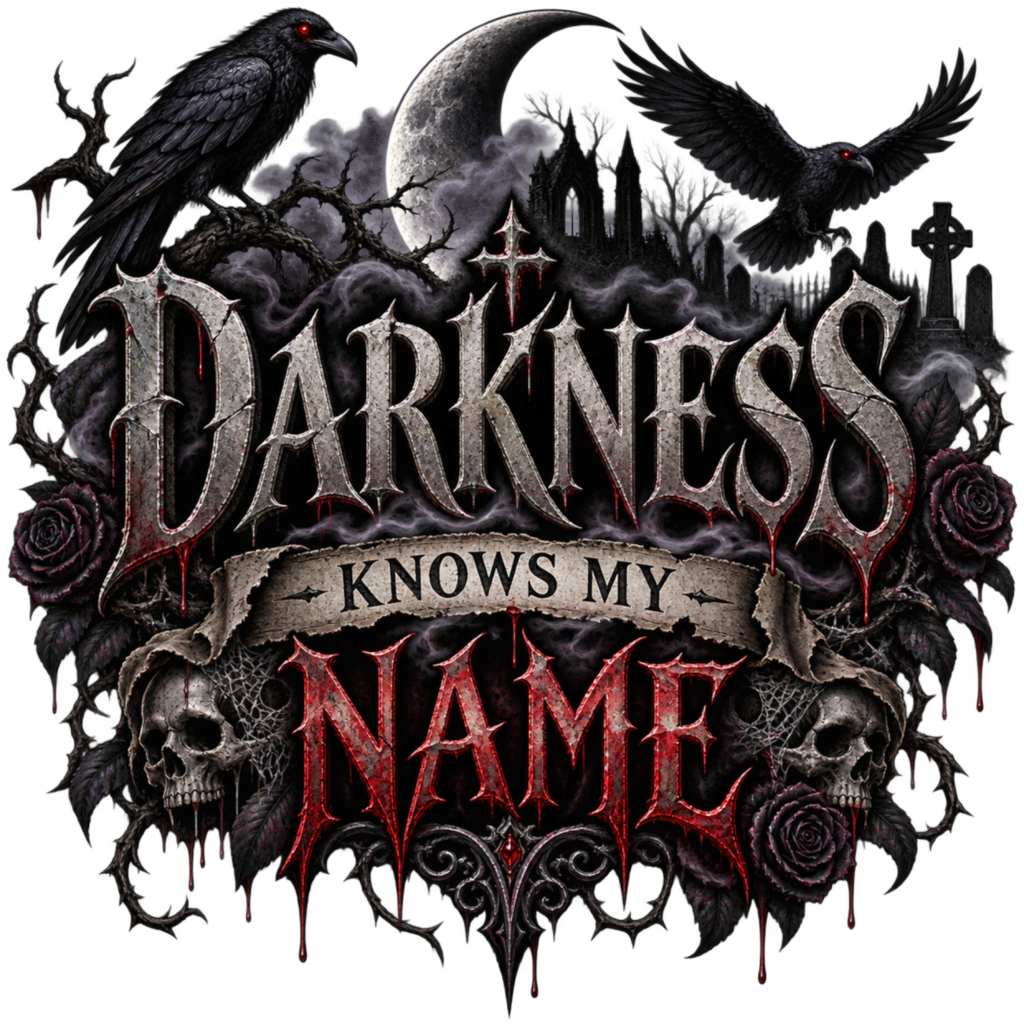 Darkness Knows My Name free PNG design