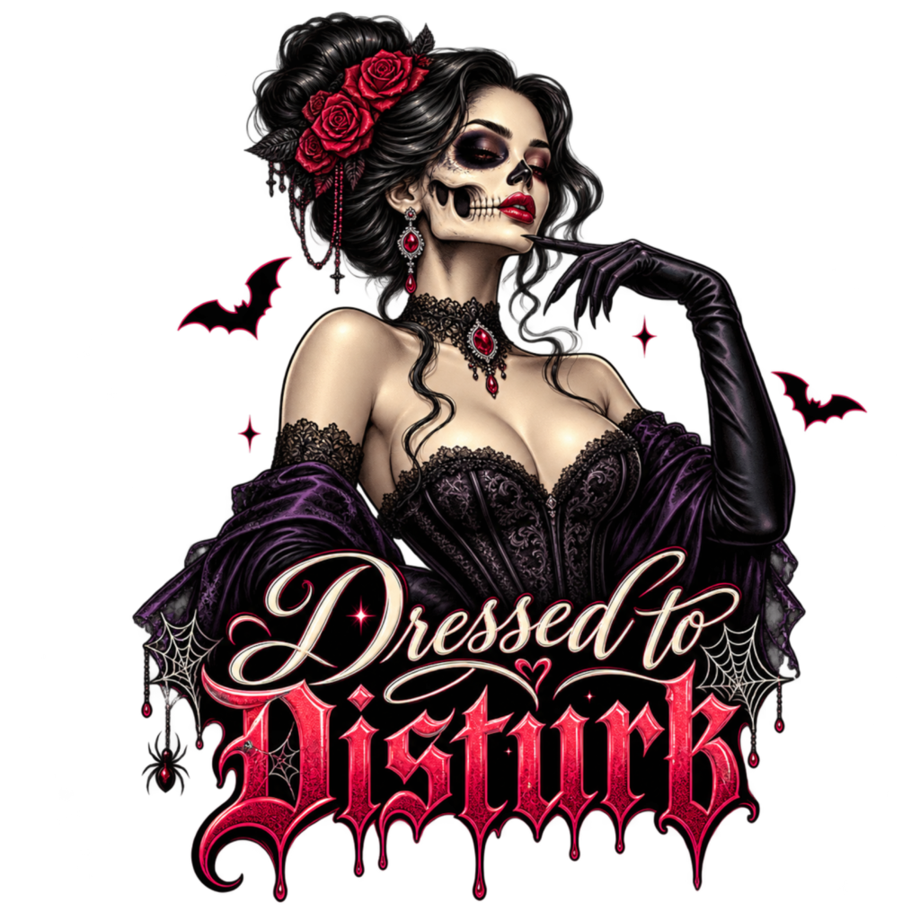 Dressed to Disturb free Halloween PNG design