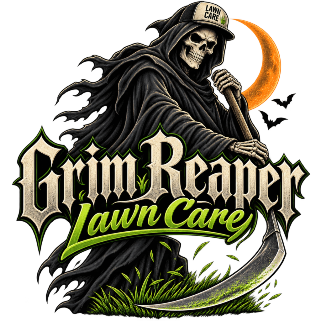 Grim Reaper Lawn Care free Halloween PNG design