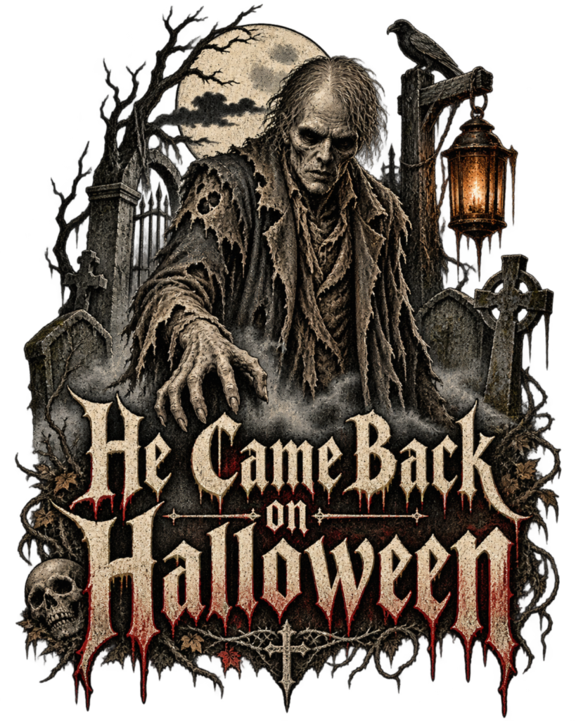HE CAME BACK ON HALLOWEEN free PNG design
