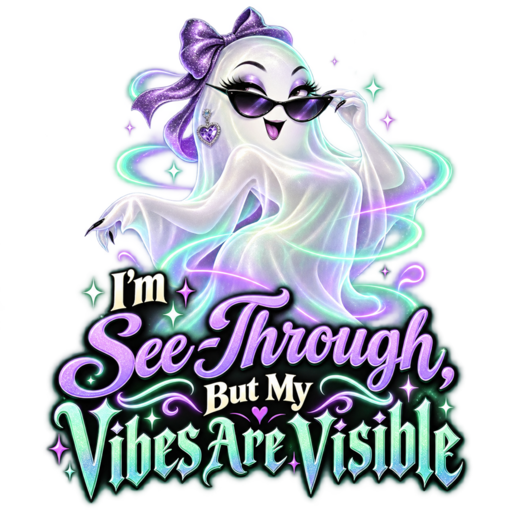 I’m See-Through, But My Vibes Are Visible free Halloween PNG design