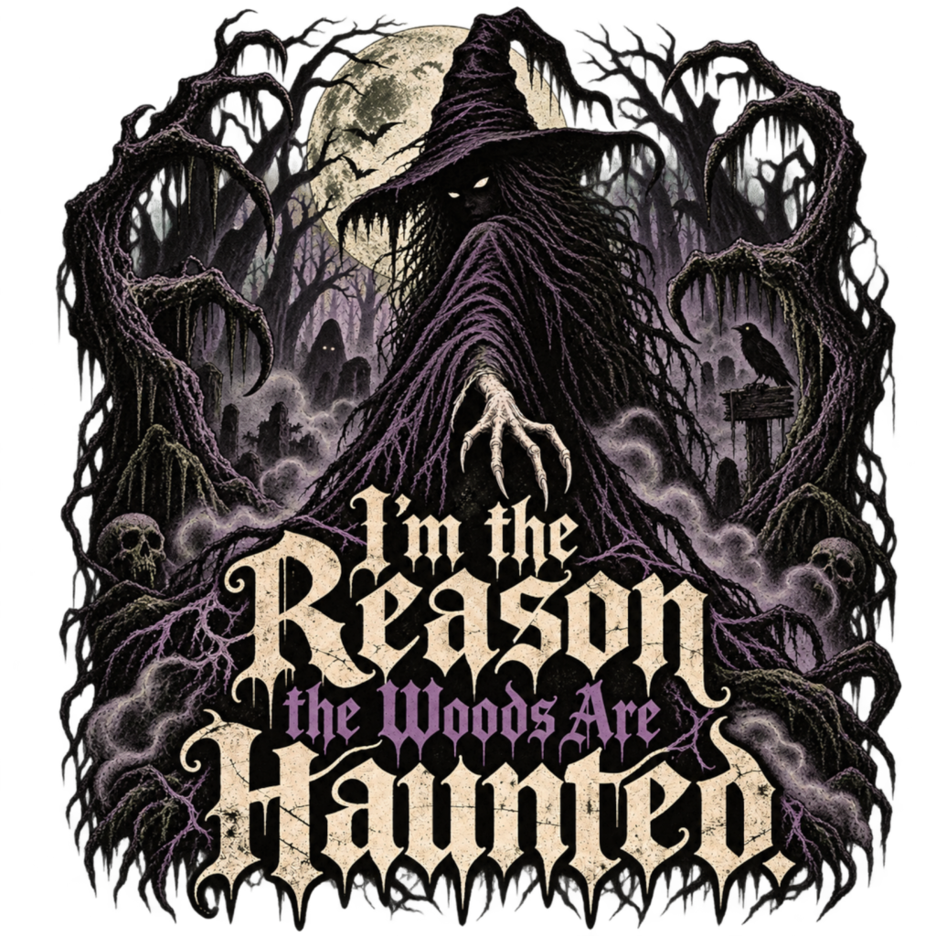 I’m the Reason the Woods Are Haunted free Halloween PNG design
