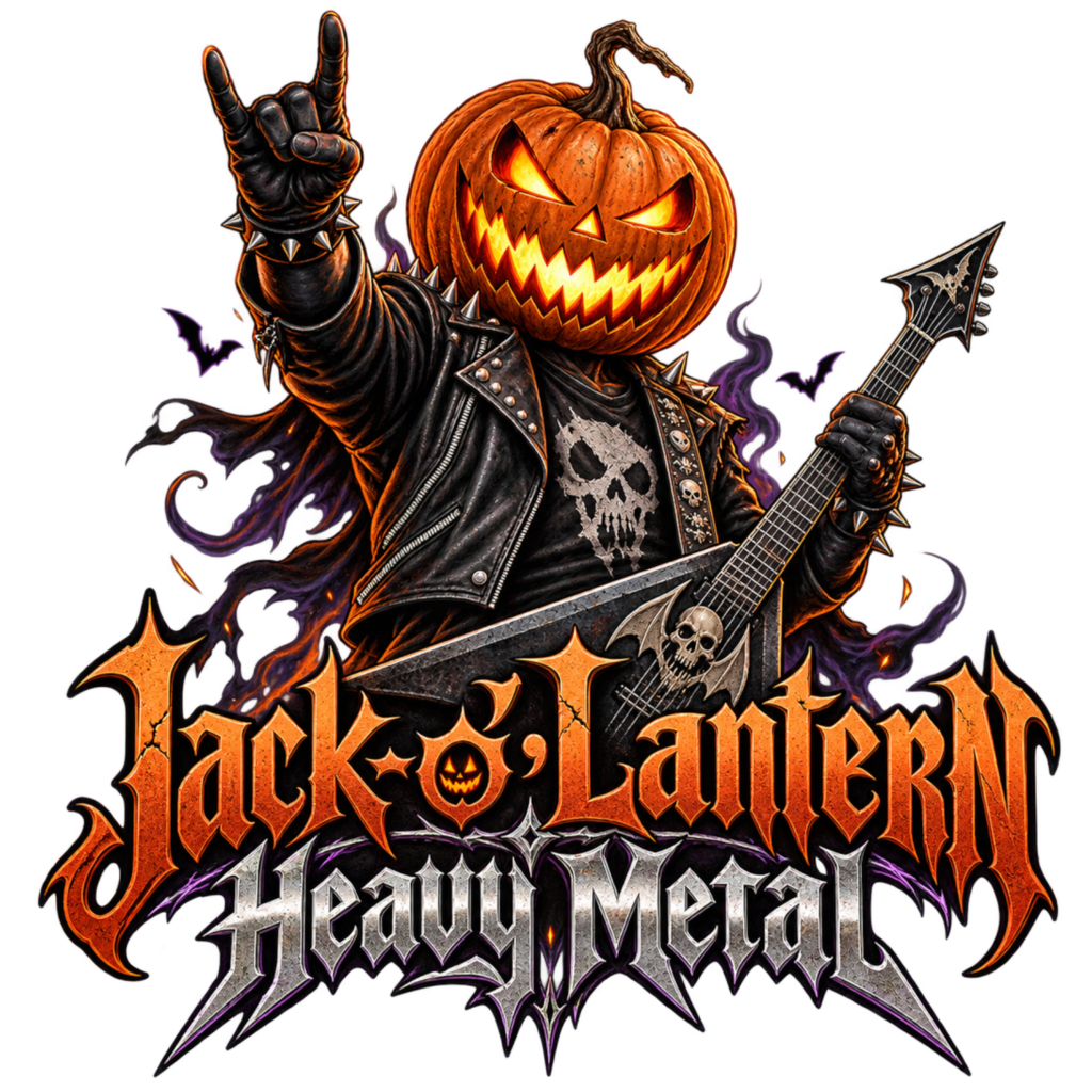 Jack O Lanter Heavy Metal free Halloween PNG design