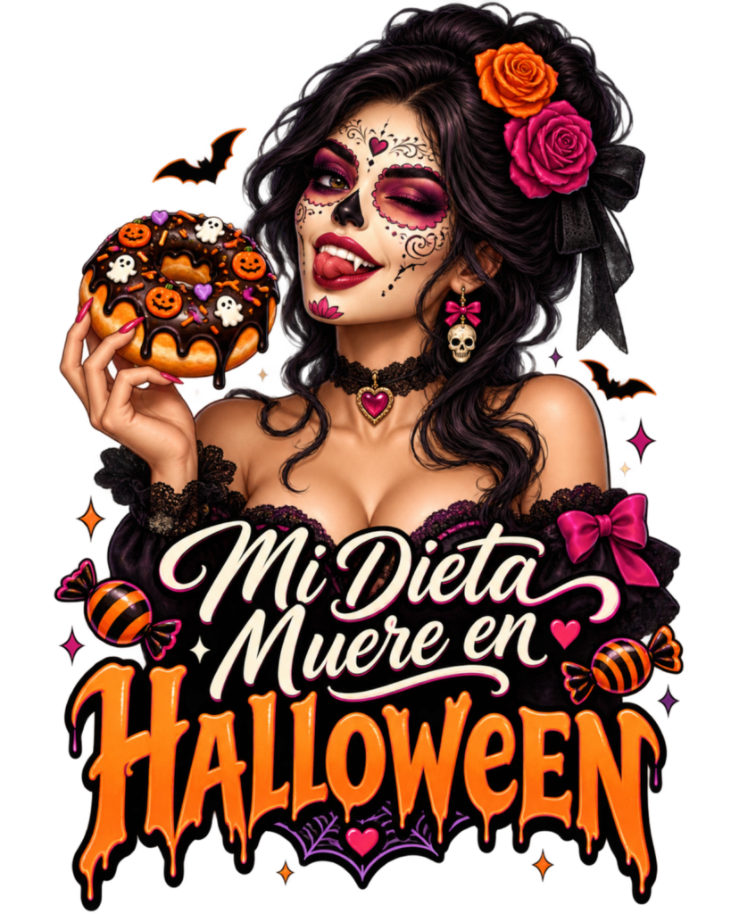 MI DIETA MUERE EN HALLOWEEN free PNG design