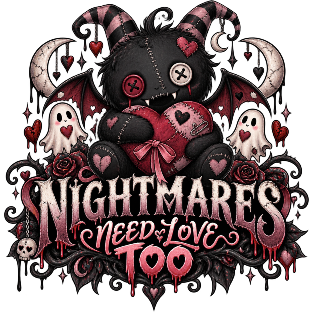 Nightmares Need Love Too free Halloween PNG design