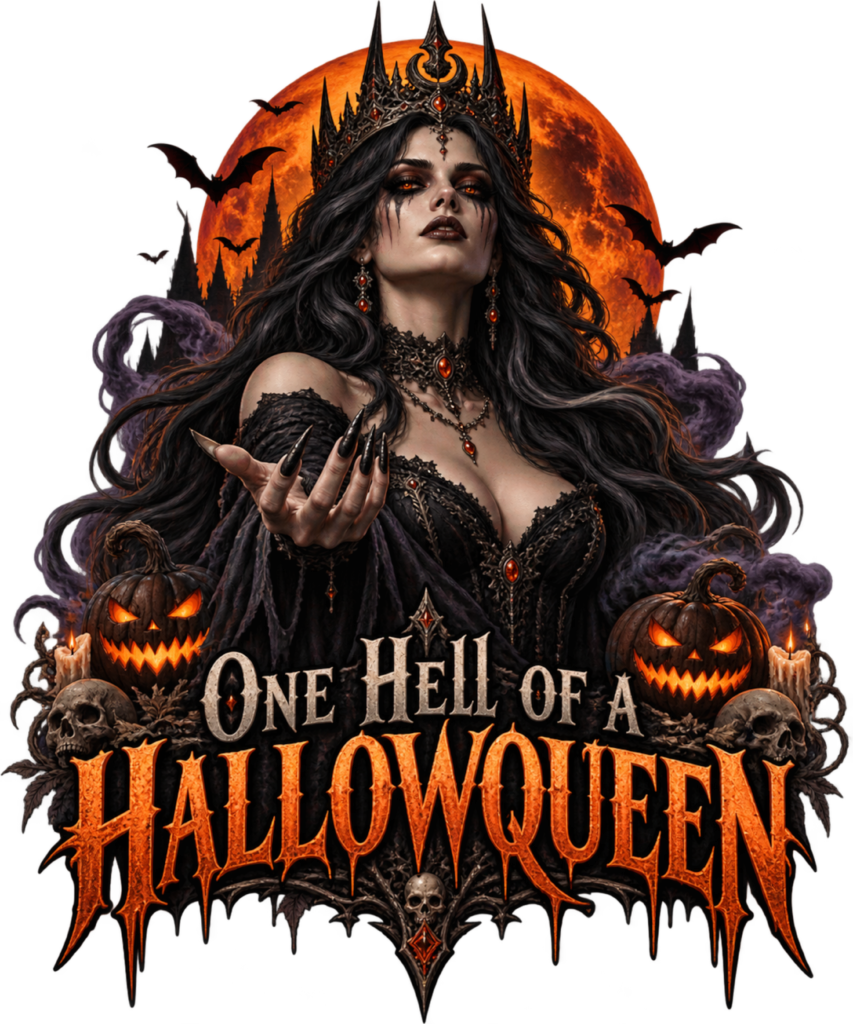 ONE HELL OF A HALLOWQUEEN free Halloween PNG design