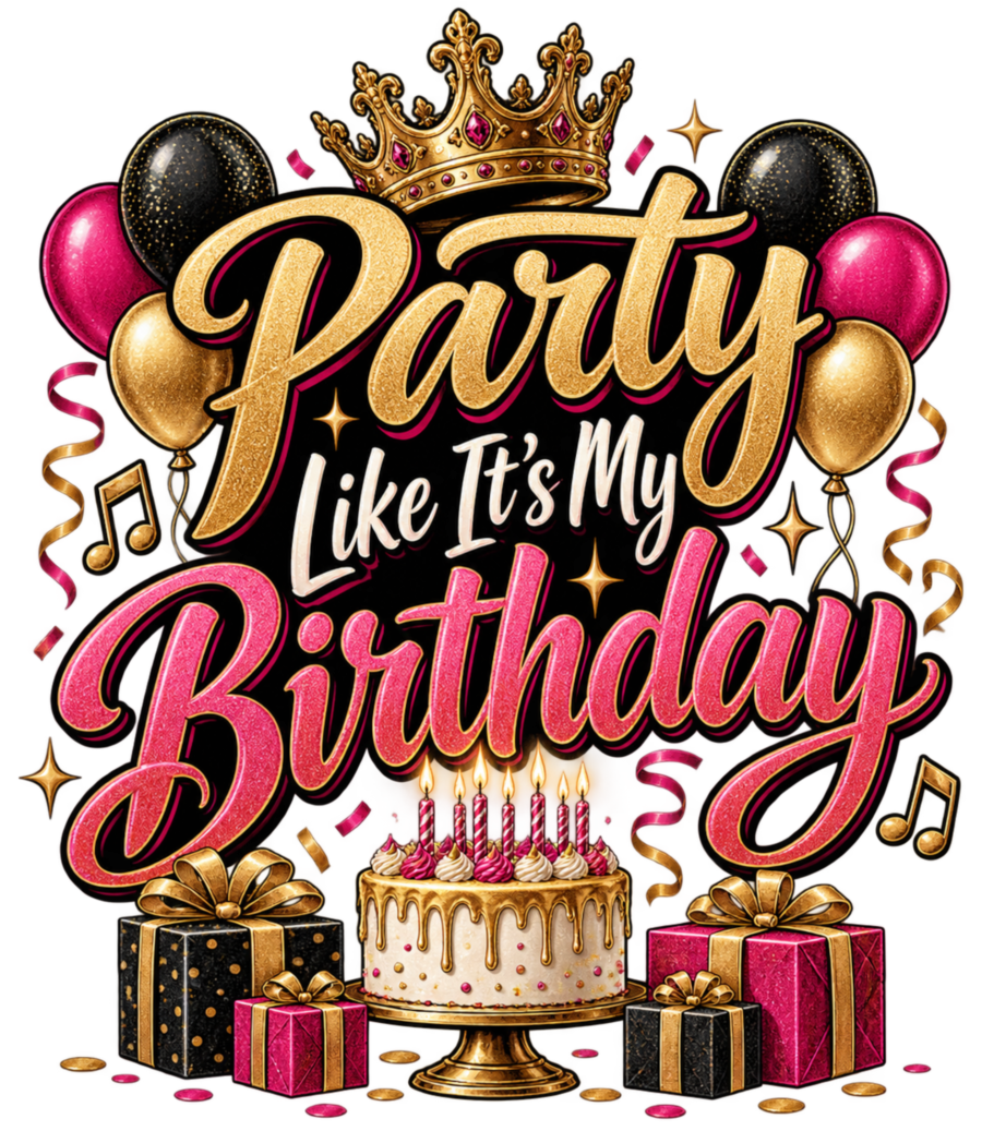 Party Like It’s My Birthday free PNG design