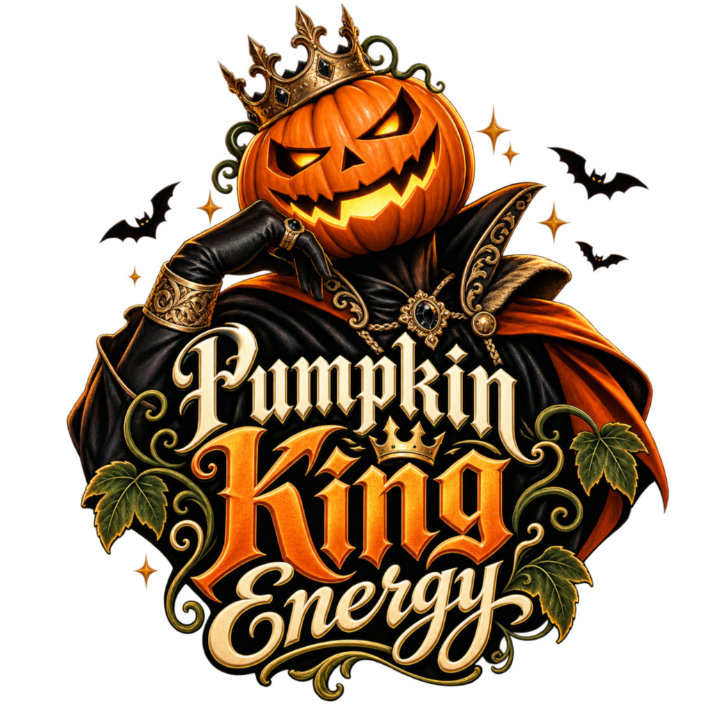 Pumpkin King Energy free Halloween PNG design