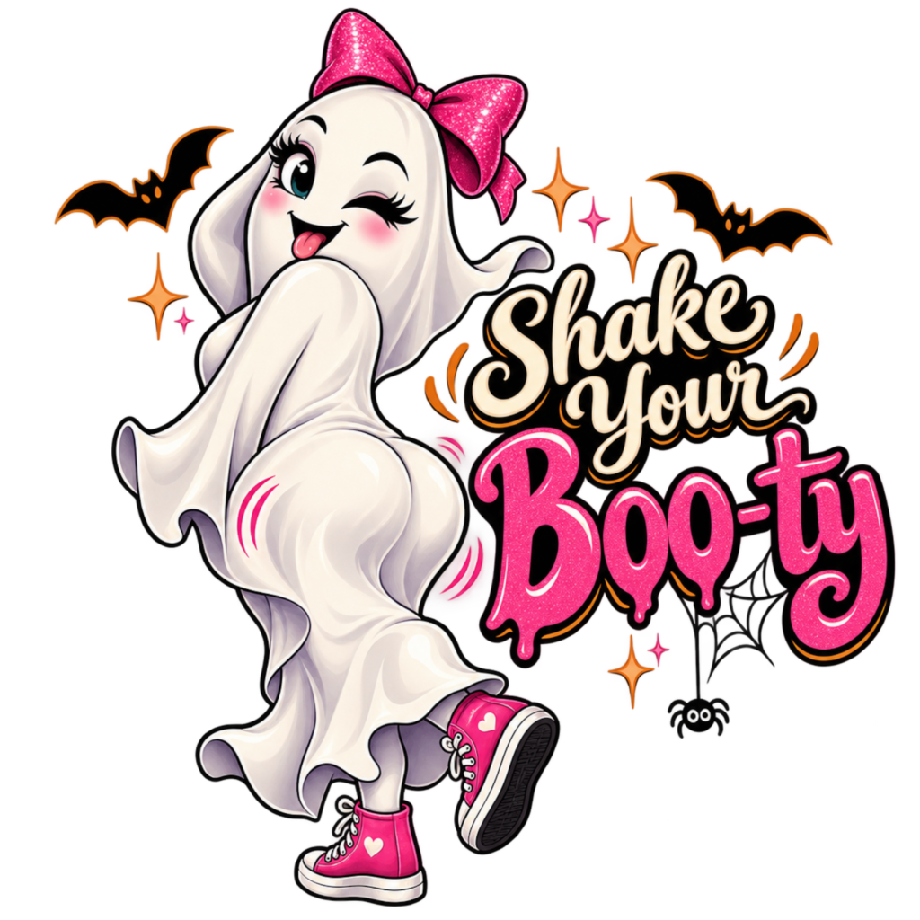SHAKE YOUR BOO-TY free Halloween PNG design
