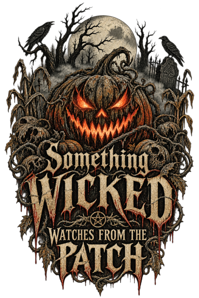 SOMETHING WICKED WATCHES FROM THE PATCH free Halloween PNG design