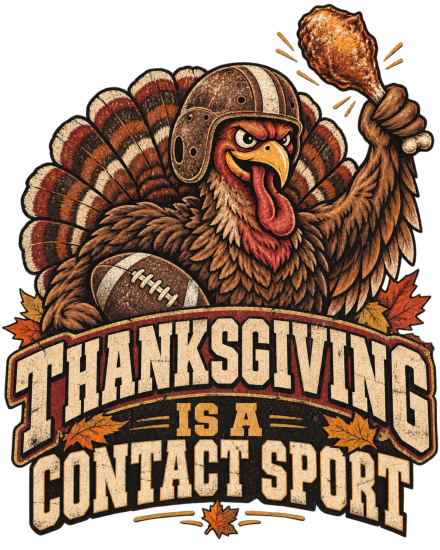 THANKSGIVING IS A CONTACT SPORT free PNG design