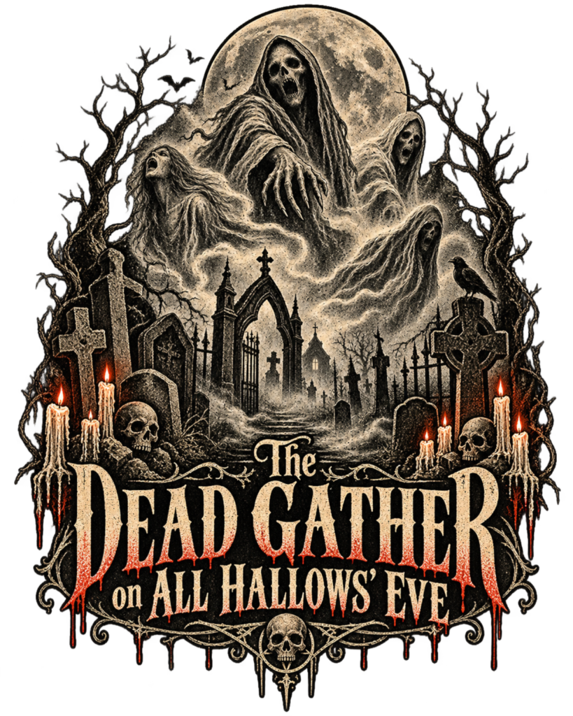 THE DEAD GATHER ON ALL HALLOWS EVE free Halloween PNG design