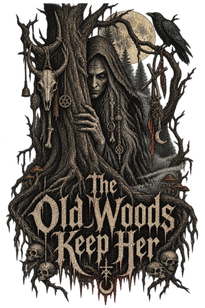 THE-OLD-WOODS-KEEP-HER free Halloween PNG design