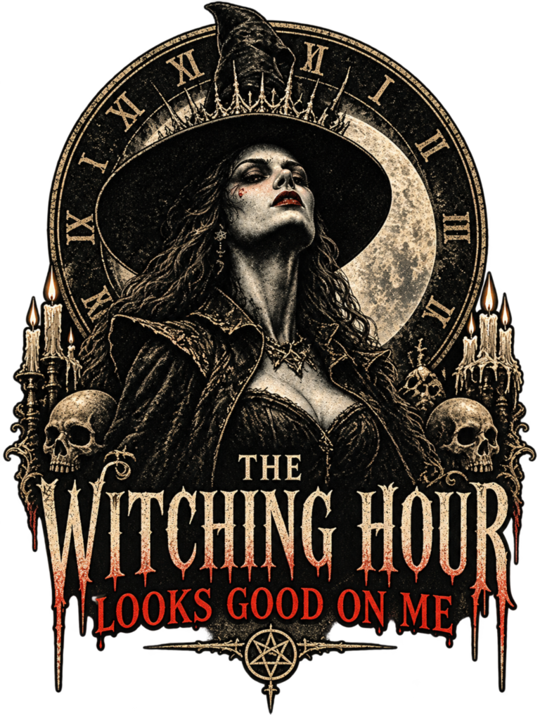 THE WITCHING HOUR LOOKS GOOD ON ME free Halloween PNG design