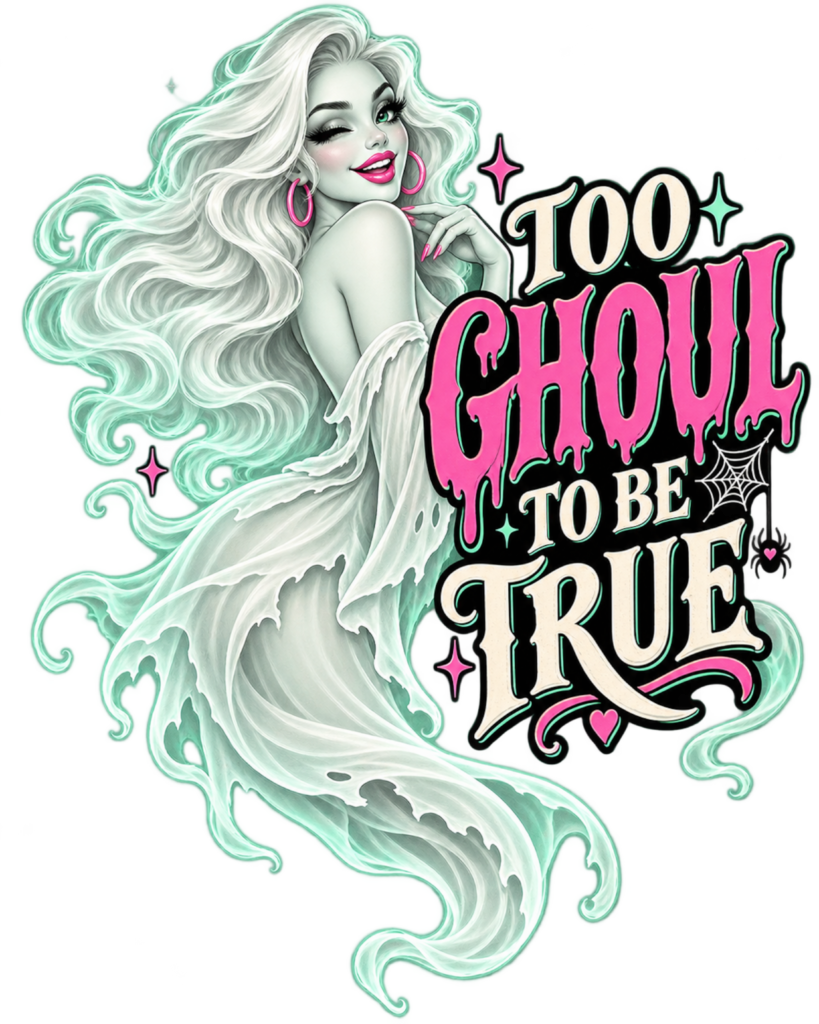 TOO GHOUL TO BE TRUE free Halloween PNG design