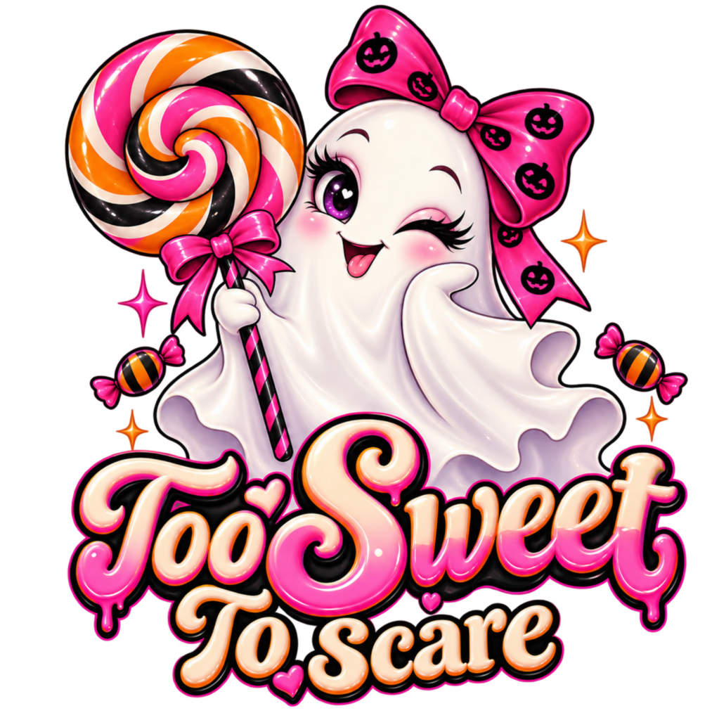 TOO SWEET TO SCARE free Halloween PNG design