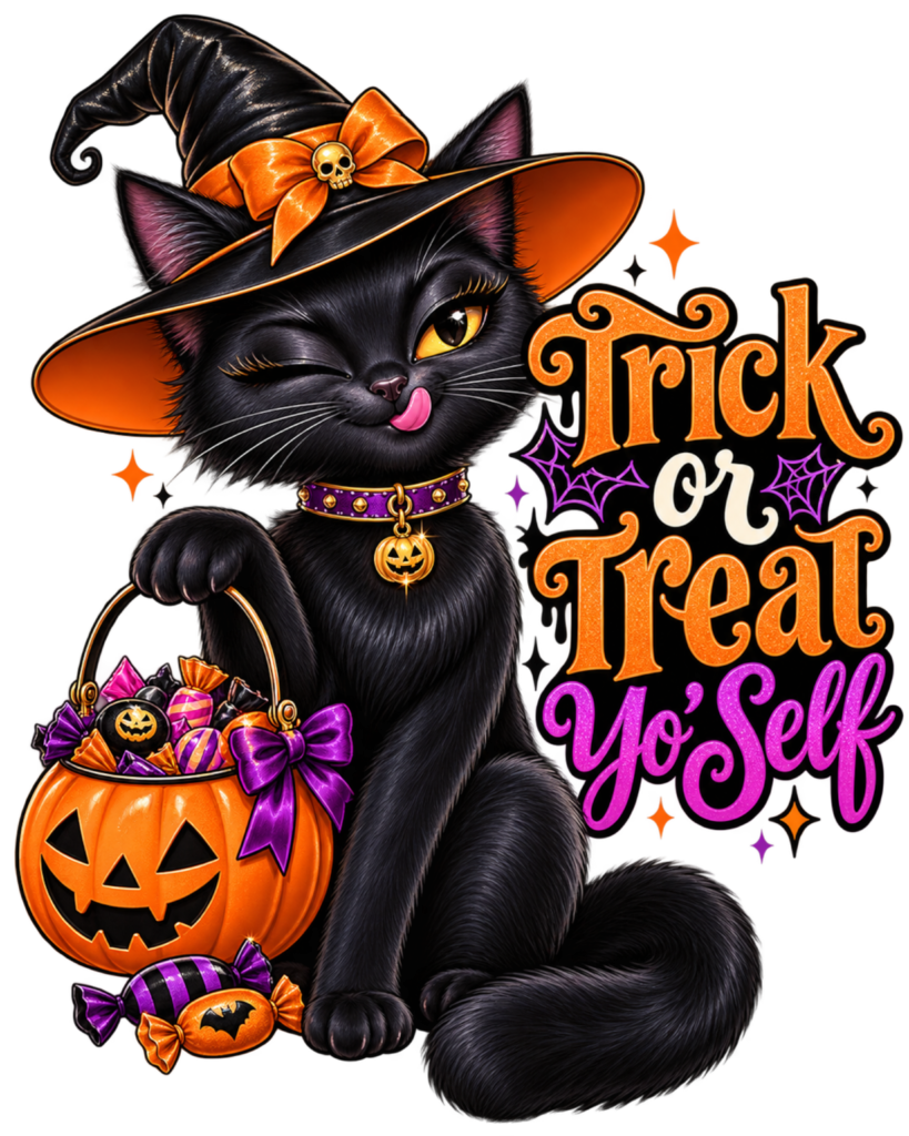 Trick or Treat Yo Self free Halloween PNG design