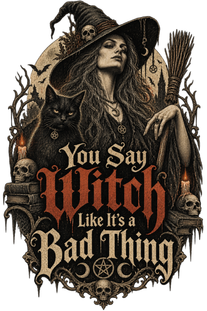 YOU SAY WITCH LIKE ITS A BAD THING free Halloween PNG design
