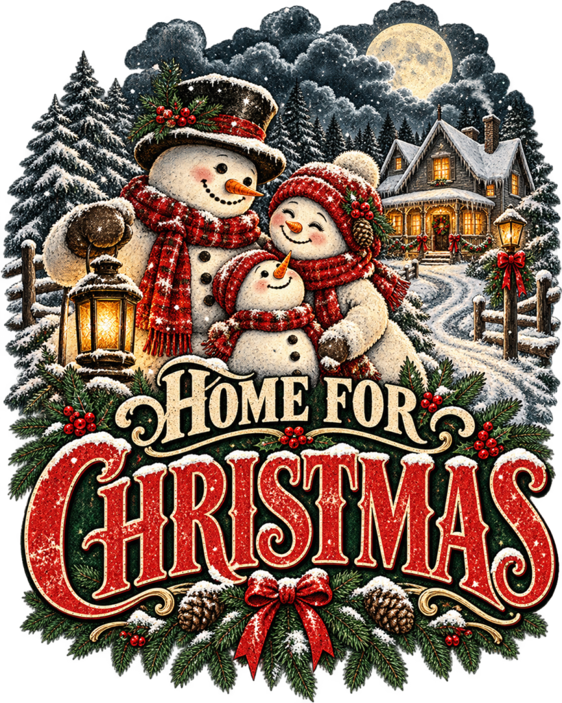 HOME FOR CHRISTMAS. free PNG design