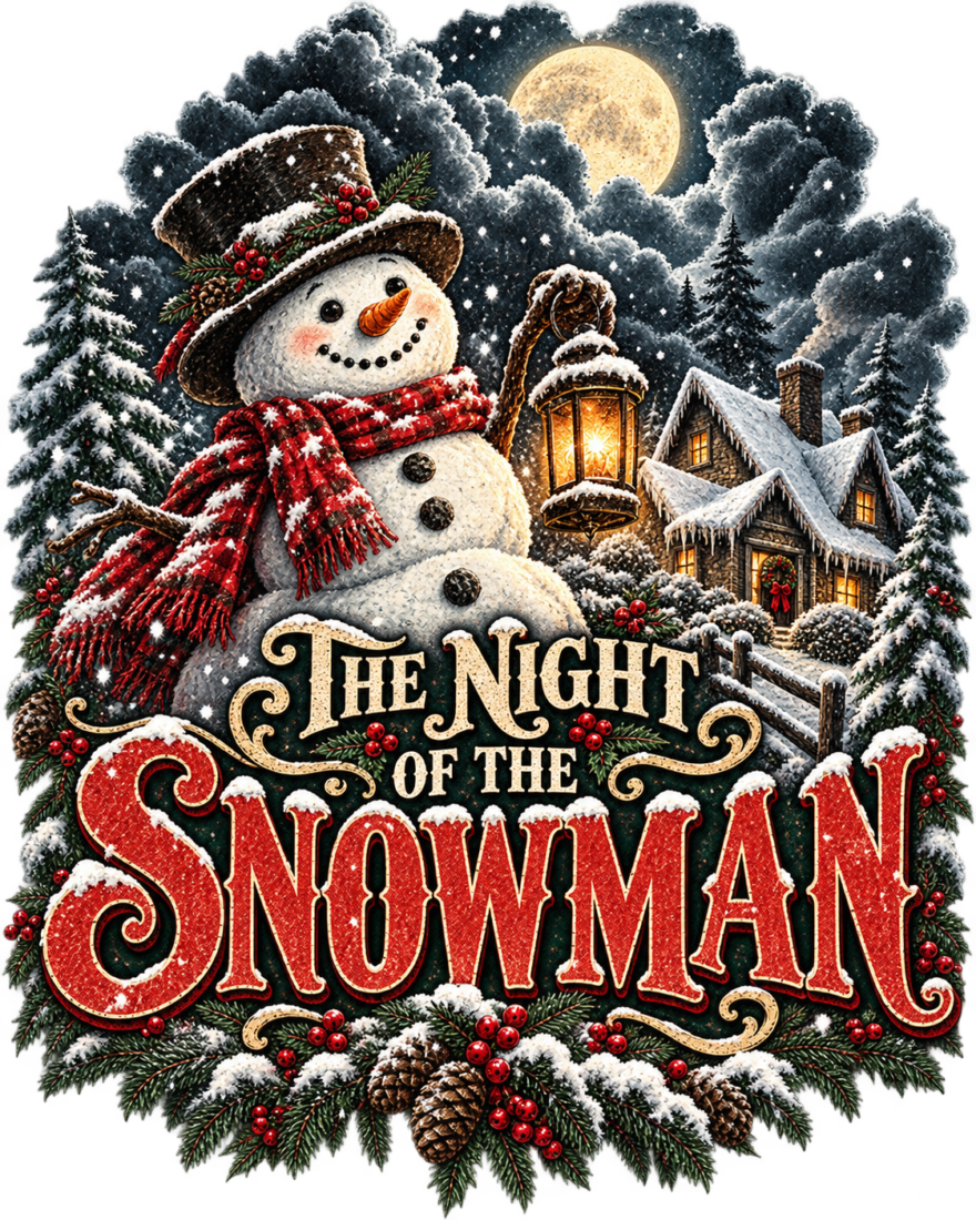 THE NIGHT OF THE SNOWMAN free Christmas PNG design